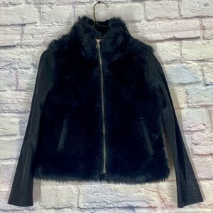 DKNY Faux Fur Cardigan Jacket, Girls M